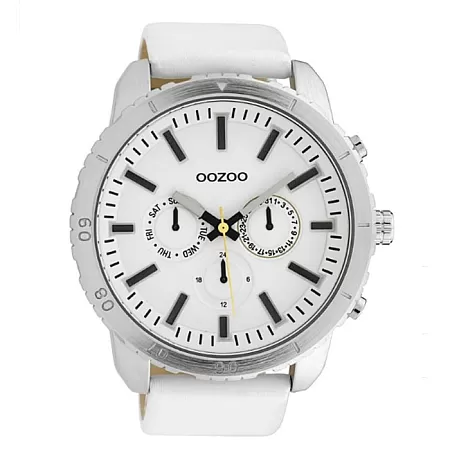 ΡΟΛΟΙ OOZOO C10059 OOZOO Timepieces White Leather Strap