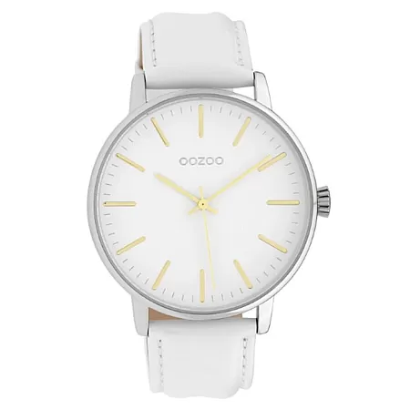 ΡΟΛΟΙ OOZOO C10040 OOZOO Timepieces White Leather Strap