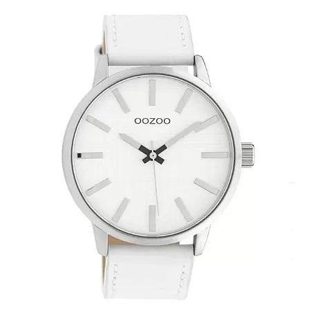 ΡΟΛΟΙ OOZOO   C10030 OOZOO Timepieces White Leather Strap
