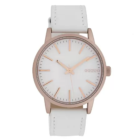 ΡΟΛΟΙ OOZOO C10015 OOZOO Timepieces White Leather Strap