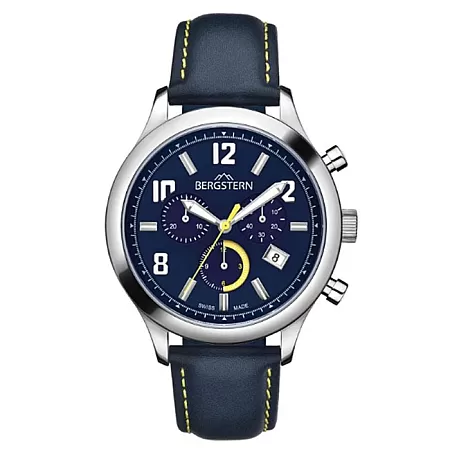 ΡΟΛΟΙ BERGSTERN B028G142 BERGSTERN Active Chronograph Blue Leather Strap