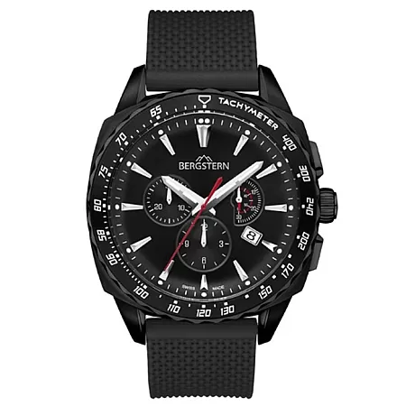 ΡΟΛΟΙ BERGSTERN B051G243 BERGSTERN Active Chronograph Black Rubber Strap