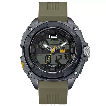 ΡΟΛΟΙ CATERPILLAR MD15523121 CATERPILLAR Ana-Digitized Chronograph Khaki Silicone Strap