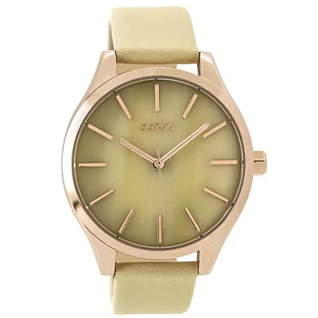 ΡΟΛΟΙ OOZOO C9500 OOZOO Timepieces Beige Leather Strap