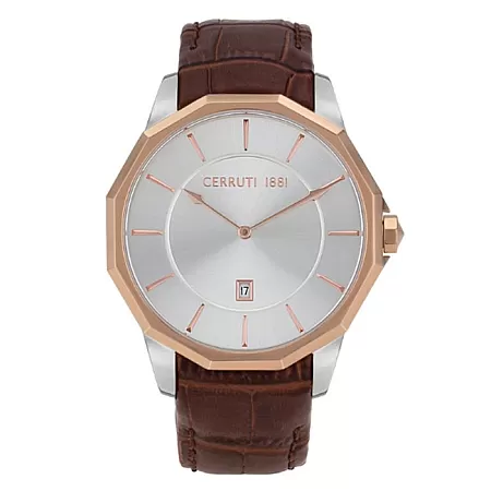ΡΟΛΟΙ CERROUTI CRA21903 CERRUTI Molveno Brown Leather Strap