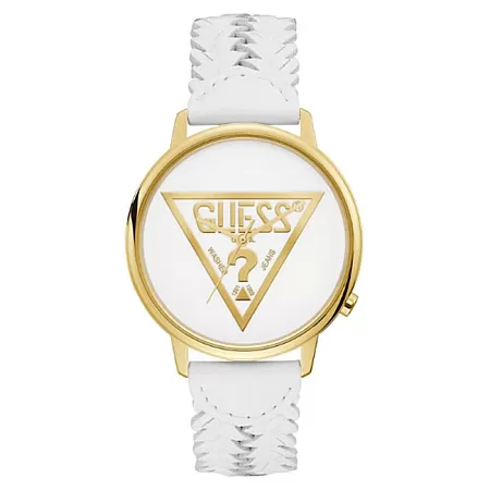 ΡΟΛΟΙ GUESS  V1001M4 GUESS Ladies White Leather Strap