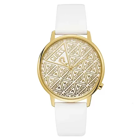 ΡΟΛΟΙ GUESS  V1020M2 GUESS Ladies White Rubber Strap