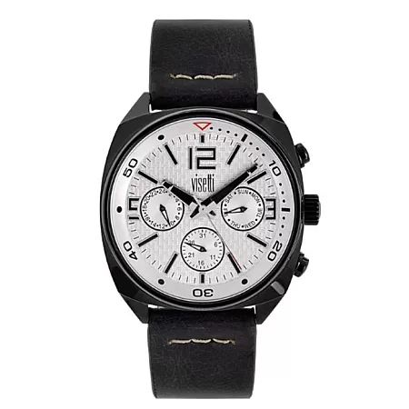ΡΟΛΟΙ VISETTI  ZE-637BW VISETTI Geronimo Black Leather Strap