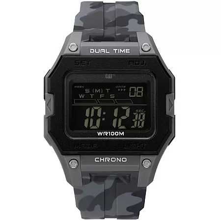 ΡΟΛΟΙ CATERPILLAR OF14725145 CATERPILLAR Ana-Digitized Chronograph Grey Rubber Strap