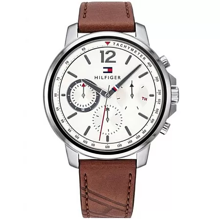 ΡΟΛΟΙ TOMMY HILFIGER  1791531 Τοmmy HILFIGER Landon  Brown Leather Strap