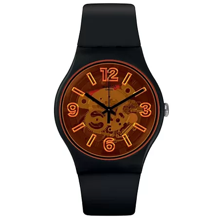 ΡΟΛΟΙ SWATCH SUOB164 SWATCH Orangeboost Black Silicone Strap
