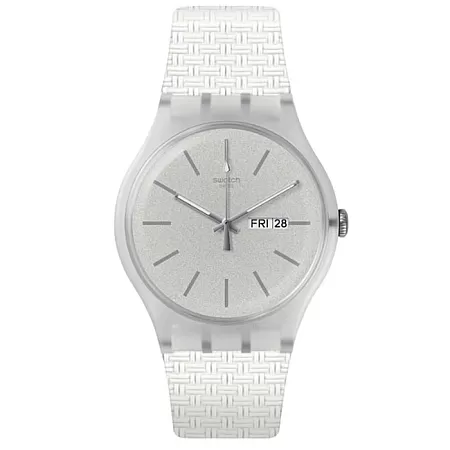 ΡΟΛΟΙ SWATCH SUOW710 SWATCH Bricablank White Silicone Strap