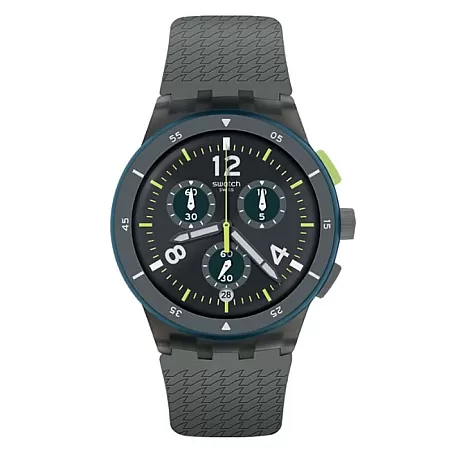 ΡΟΛΟΙ SWATCH SUSM407 SWATCH Sportire Chronograph Grey Silicone Strap