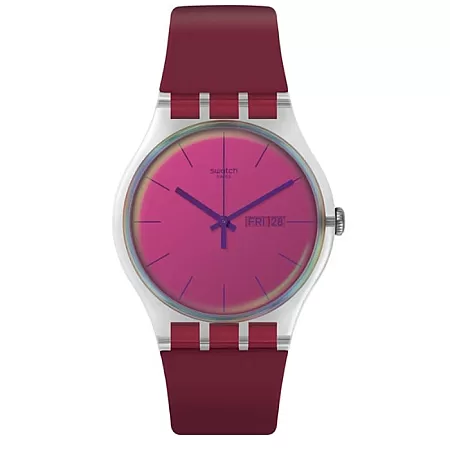 ΡΟΛΟΙ SWATCH SUOK717 SWATCH Polared Bordeaux Silicone Strap