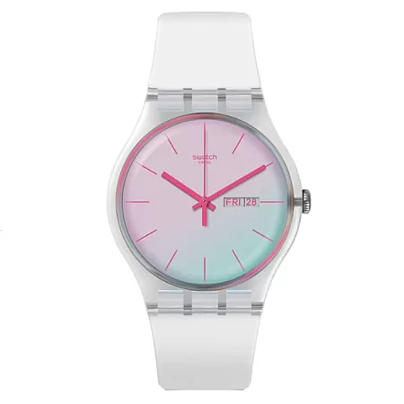 ΡΟΛΟΙ SWATCH SUOK713 SWATCH Polawhite White Silicone Strap