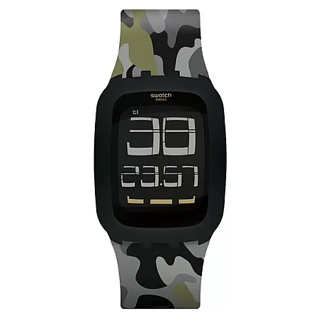 ΡΟΛΟΙ SWATCH  SURB119C SWATCH Touch Iswatch Invisible Chronograph Camo Silicone Strap