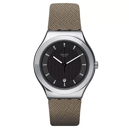 ΡΟΛΟΙ SWATCH YWS448 SWATCH Masterclass Brown Leather Strap