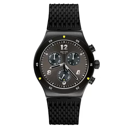 ΡΟΛΟΙ SWATCH YVB406 SWATCH Darkbark Black Rubber Strap