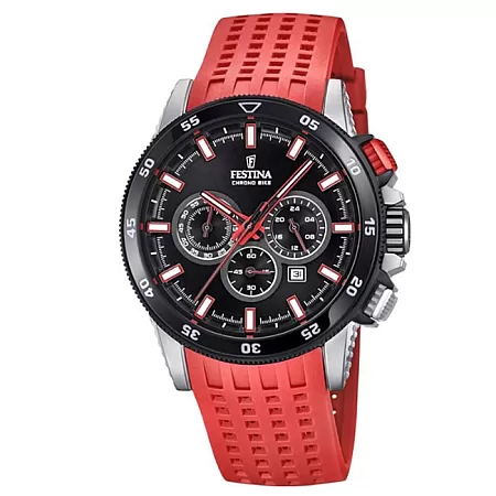 ΡΟΛΟΙ FESTINA  F20353/8 FESTINA Chronograph Red Rubber Bracelet