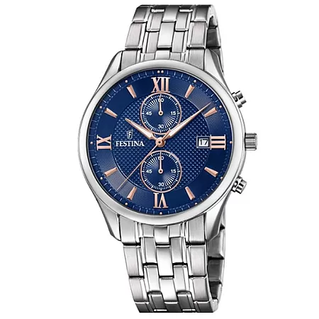 ΡΟΛΟΙ FESTINA  F6854/6 FESTINA Men's Chronograph Silver Stainless Steel Bracelet