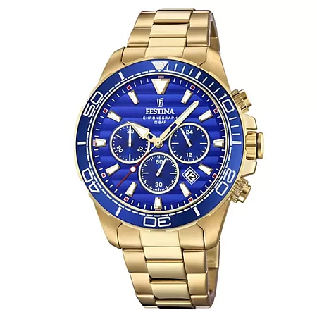 ΡΟΛΟΙ FESTINA F20364/2 FESTINA Chronograph Gold Stainless Steel Bracelet