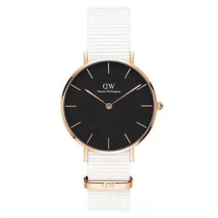 ΡΟΛΟΙ DANIEL WELLINGTON DW00100312 DANIEL WELLINGTON Petite Dover White Fabric Strap