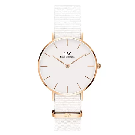 ΡΟΛΟΙ DANIEL WELLINGTON  DW00100311 DANIEL WELLINGTON Petite Dover White Fabric Strap