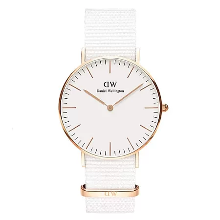 ΡΟΛΟΙ DANIEL WELLINGTON DW00100309 DANIEL WELLINGTON Classic Dover White Fabric Strap