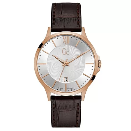 ΡΟΛΟΙ GUESS COLLECTION Y38003G1 GUESS Collection Mens Brown Leather Strap