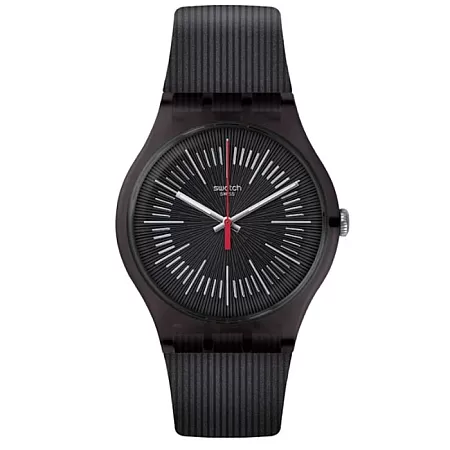 ΡΟΛΟΙ SWATCH SUOB178  SWATCH Essentialls Intercyderal Black Silicone Strap