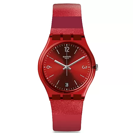 ΡΟΛΟΙ SWATCH  GR406 Swatch Gent Ruberalda Red Silicone Strap