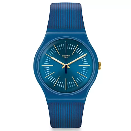 ΡΟΛΟΙ SWATCH SUON143  SWATCH Cyderalblue Blue Silicone Strap