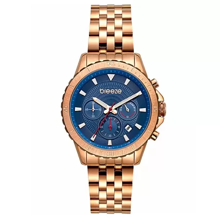 ΡΟΛΟΙ BREEZE  212131.3 BREEZE Invernia Chronograph Rose Gold Stainless Steel Bracelet