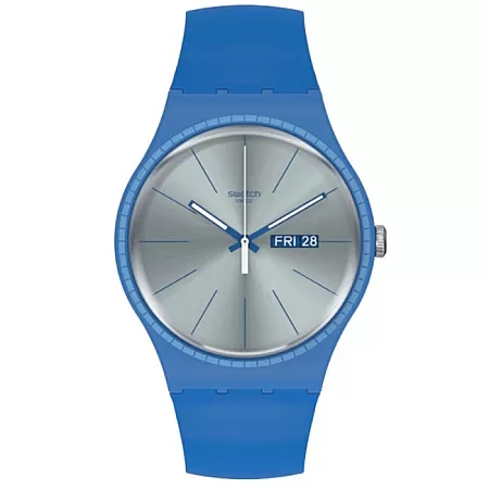 ΡΟΛΟΙ SWATCH SUON714 SWATCH Blue Rails Blue Silicone Strap