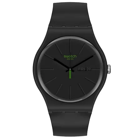 ΡΟΛΟΙ SWATCH SO29B700 SWATCH Gents Neu Zeit Black Plastic Strap