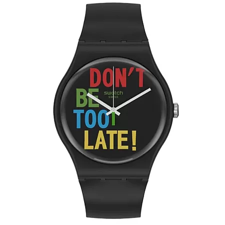 ΡΟΛΟΙ SWATCH SO29B100 SWATCH Gents Time for Time Black Plastic Strap