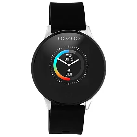 ΡΟΛΟΙ OOZOO Q00113 OOZOO Timepieces Smartwatch Smart Touch Functions Black Silicone Strap