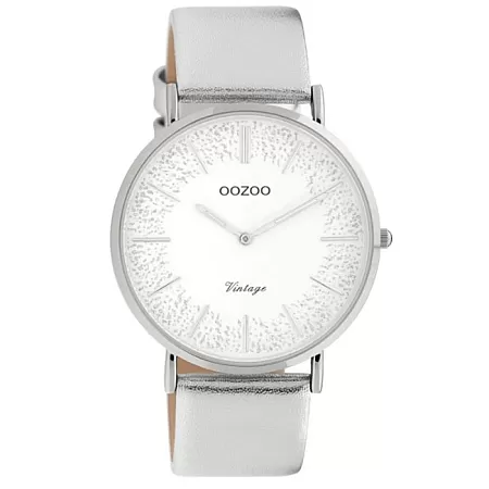 ΡΟΛΟΙ OOZOO C20125 OOZOO Vintage Silver Leather Strap