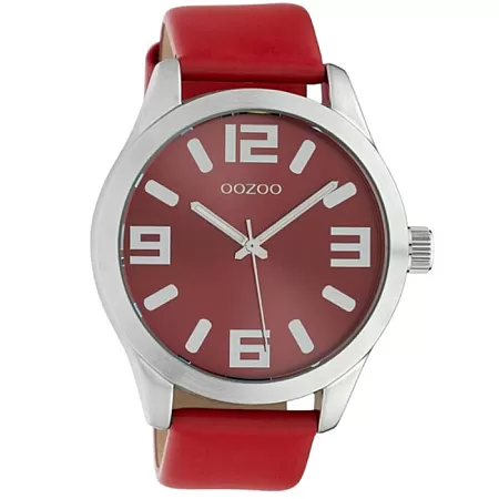 ΡΟΛΟΙ OOZOO C10237 OOZOO Timepieces Red Leather Strap