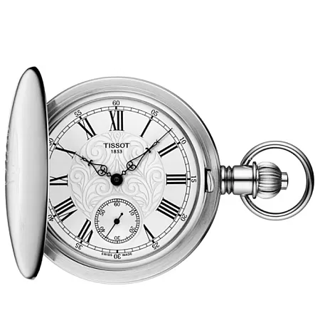 ΡΟΛΟΙ TISSOT T8644059903300 TISSOT T-Pocket Savonnettes  Mechanical Silver Stainless Steel