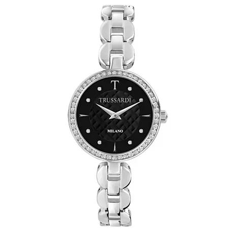 ΡΟΛΟΙ TRUSSARDI  R2453137502 TRUSSARDI T-Chain Crystals Silver Stainless Steel Bracelet