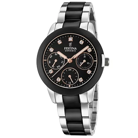 ΡΟΛΟΙ FESTINA F20497/3 FESTINA Ladies Crystals Two Tone Combined Materials Bracelet