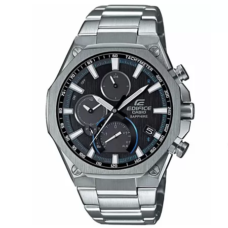 ΡΟΛΟΙ CASIO EQB-1100D-1AER CASIO Edifice Solar Smartwatch Silver Stainless Steel Bracelet