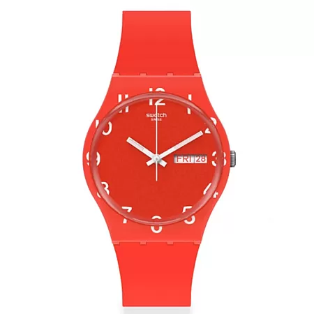 ΡΟΛΟΙ SWATCH GR713 SWATCH Gent Over Red Red Silicone Strap