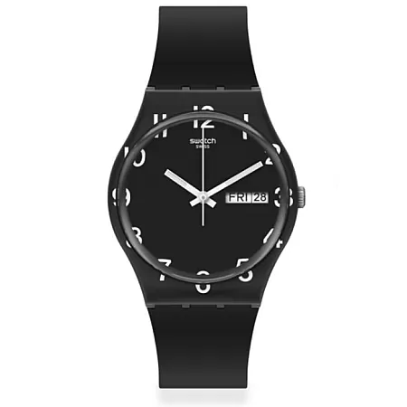 ΡΟΛΟΙ SWATCH  GB757 SWATCH Gent Over black Black Silicone Strap