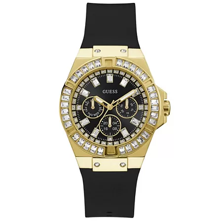 ΡΟΛΟΙ GUESS GW0118L1 GUESS Venus Crystals Black Rubber Strap