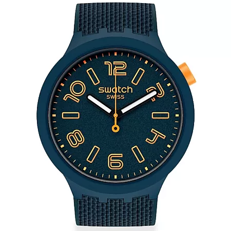 ΡΟΛΟΙ SWATCH SO27N107 Swatch Big Bold Burining Lava Blue Silicone Strap