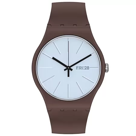 ΡΟΛΟΙ SWATCH SO29M701 SWATCH New Gent Laki Brown Silicone Strap