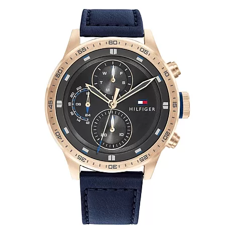 ΡΟΛΟΙ TOMMY HILFIGER 1791808 Tommy HILFIGER Trent Blue Leather Strap