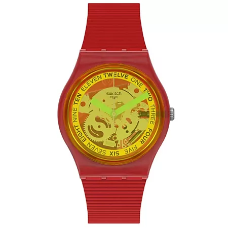 ΡΟΛΟΙ SWATCH GR185 SWATCH Monthly Drops Retro-Rosso Silicone Strap
